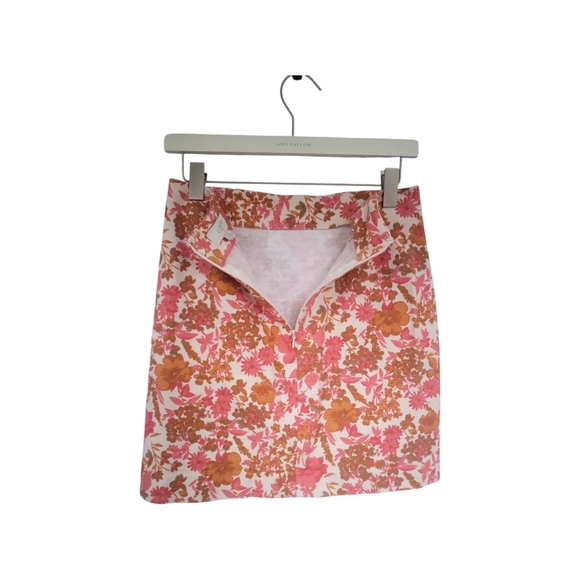 Ann Taylor LOFT Outlet Floral A - Line Skirt Sz 2 - Picture 2 of 6